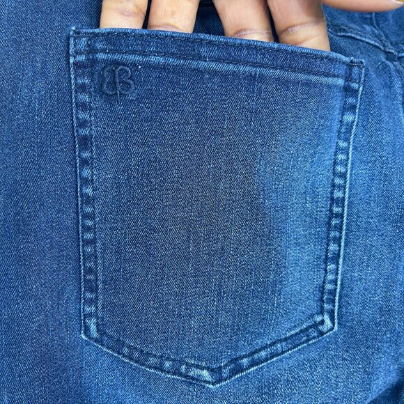 Betabrand Stretch Pull-On Slim Jeans Women's S 4-6 Blue Zip Hem Comfort Pants - Picture 7 of 14